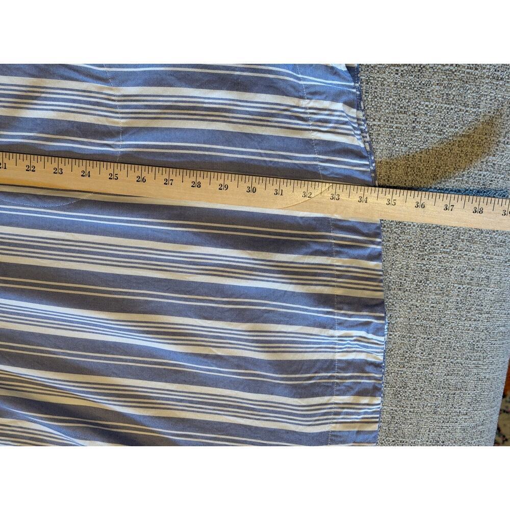 J. Jill Blue White Tunic Shirt Dress Long Sleeve Pockets Buttons Rayon Women's M - Picture 14 of 15